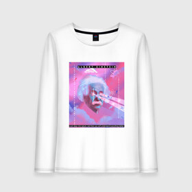 Женский лонгслив хлопок с принтом Albert Einstein glitch art в Тюмени, 100% хлопок |  | art | digital | glitch | retro | retrowave | synthwave | vaporwave | арт | глитч | глюк | искажение | искусство | ошибка | ретровейв | синтвейв | цифровое | цифровой