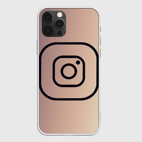 Чехол для iPhone 12 Pro Max с принтом instagram(simple logo) в Тюмени, Силикон |  | Тематика изображения на принте: instagram | logo | инстаграм | лого | мягкие цвета | приложение | простая картинка | фотоаппарат | черная картинка | черный | черный значок | черный цвет