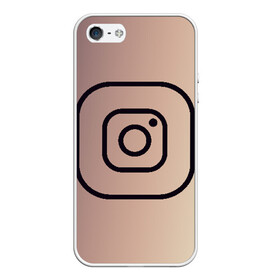 Чехол для iPhone 5/5S матовый с принтом instagram(simple logo) в Тюмени, Силикон | Область печати: задняя сторона чехла, без боковых панелей | instagram | logo | инстаграм | лого | мягкие цвета | приложение | простая картинка | фотоаппарат | черная картинка | черный | черный значок | черный цвет