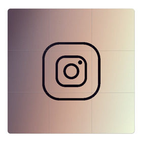 Магнитный плакат 3Х3 с принтом instagram(simple logo) в Тюмени, Полимерный материал с магнитным слоем | 9 деталей размером 9*9 см | Тематика изображения на принте: instagram | logo | инстаграм | лого | мягкие цвета | приложение | простая картинка | фотоаппарат | черная картинка | черный | черный значок | черный цвет