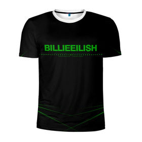 Мужская футболка 3D спортивная с принтом Billie Eilish. в Тюмени, 100% полиэстер с улучшенными характеристиками | приталенный силуэт, круглая горловина, широкие плечи, сужается к линии бедра | bili | billie eilish | били | билли айлиш | музыка