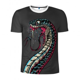 Мужская футболка 3D спортивная с принтом Viper в Тюмени, 100% полиэстер с улучшенными характеристиками | приталенный силуэт, круглая горловина, широкие плечи, сужается к линии бедра | animals | art | poison | snake | venom | venomous | viper | арт | гадюка | животное | животные | змеи | змей | змея | картинка | картинки | прикольная | прикольные | яд | ядовитая | ядовитый