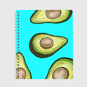 Тетрадь с принтом Авокадо в Тюмени, 100% бумага | 48 листов, плотность листов — 60 г/м2, плотность картонной обложки — 250 г/м2. Листы скреплены сбоку удобной пружинной спиралью. Уголки страниц и обложки скругленные. Цвет линий — светло-серый
 | Тематика изображения на принте: avocados | авокадо | веганский | вегетарианский | вегетарианское | еда | едой | еды | зеленое | зелёные | зеленый | фрукт | фруктами | фруктовое | фруктовый | фрукты