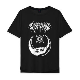 Мужская футболка хлопок Oversize с принтом GHOSTEMANE в Тюмени, 100% хлопок | свободный крой, круглый ворот, “спинка” длиннее передней части | eric whitney | ghostemane | trash | треш