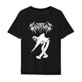 Мужская футболка хлопок Oversize с принтом GHOSTEMANE в Тюмени, 100% хлопок | свободный крой, круглый ворот, “спинка” длиннее передней части | eric whitney | ghostemane | trash | треш