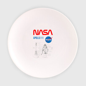 Тарелка с принтом Nasa Apollo 11 (двухсторонняя) в Тюмени, фарфор | диаметр - 210 мм
диаметр для нанесения принта - 120 мм | Тематика изображения на принте: apollo 11 | apolo 11 | apolon 11 | аполлон 11 | аполон 11 | наса | насса