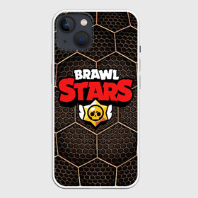 Чехол для iPhone 13 с принтом Brawl Stars Metal Hex в Тюмени,  |  | brawl | brawl st | brawl stars | colt | hexagon | logo | map | mobo | pattern | poco | shelly | stars | бравл | игра | игры | карта | кольт | лого | мобильные игры | патерн | паттерн | поко | соты | старс | шелли