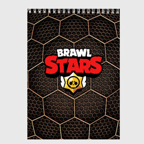 Скетчбук с принтом Brawl Stars Metal Hex в Тюмени, 100% бумага
 | 48 листов, плотность листов — 100 г/м2, плотность картонной обложки — 250 г/м2. Листы скреплены сверху удобной пружинной спиралью | brawl | brawl st | brawl stars | colt | hexagon | logo | map | mobo | pattern | poco | shelly | stars | бравл | игра | игры | карта | кольт | лого | мобильные игры | патерн | паттерн | поко | соты | старс | шелли