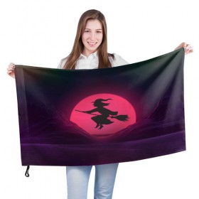 Флаг 3D с принтом The Witch(Happy Halloween) в Тюмени, 100% полиэстер | плотность ткани — 95 г/м2, размер — 67 х 109 см. Принт наносится с одной стороны | halloween | halloweenparty | witch | в подарок | ведьма | ведьмочка | вечеринка | детский дизайн | детский рисунок | для подарка | закат солнца | мягкие цвета | пати | хэллоуин