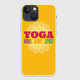 Чехол для iPhone 13 mini с принтом Йога в Тюмени,  |  | fitness | yoga | йога | медитация | фитнес
