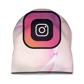 Шапка 3D с принтом Instagram(редактируемое лого) в Тюмени, 100% полиэстер | универсальный размер, печать по всей поверхности изделия | 