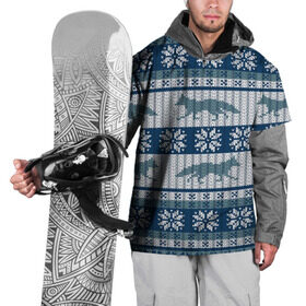 Накидка на куртку 3D с принтом Свитер с лисой в Тюмени, 100% полиэстер |  | Тематика изображения на принте: bells | christmas | claus | jingle | merry | santa | vevo | год | дед | клаус | мороз | новый | олени | олень | рождество | санта | снеговик | снежинки | узор