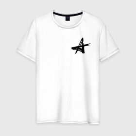 Мужская футболка хлопок с принтом АлисА в Тюмени, 100% хлопок | прямой крой, круглый вырез горловины, длина до линии бедер, слегка спущенное плечо. | alisa | rock | ussr | алиса | алиса группа | константин кинчев | рок | ссср