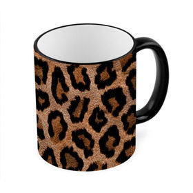 Кружка с принтом Леопардовая расцветка в Тюмени, керамика | ёмкость 330 мл | леопард | леопардовая | леопардовые | леопардовый | леопарды | пятнистые | пятнистый | пятнистым | расцветка