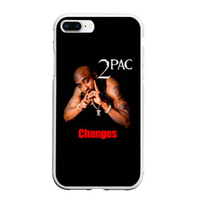 Чехол для iPhone 7Plus/8 Plus матовый с принтом 2pac в Тюмени, Силикон | Область печати: задняя сторона чехла, без боковых панелей | 2pac | changes | nigga | oldschool | pac | rap | нигга | олдскулл | пак | рэп | тупак