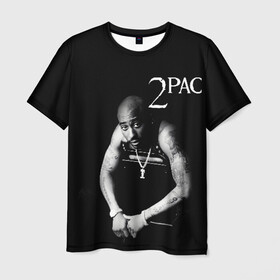 Мужская футболка 3D с принтом 2pac в Тюмени, 100% полиэфир | прямой крой, круглый вырез горловины, длина до линии бедер | Тематика изображения на принте: 2pac | changes | nigga | oldschool | pac | rap | нигга | олдскулл | пак | рэп | тупак