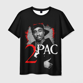 Мужская футболка 3D с принтом 2pac в Тюмени, 100% полиэфир | прямой крой, круглый вырез горловины, длина до линии бедер | Тематика изображения на принте: 2pac | changes | nigga | oldschool | pac | rap | нигга | олдскулл | пак | рэп | тупак