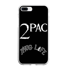 Чехол для iPhone 7Plus/8 Plus матовый с принтом 2pac+DR (спина) в Тюмени, Силикон | Область печати: задняя сторона чехла, без боковых панелей | 