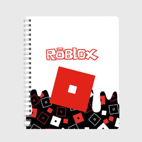 Тетрадь с принтом ROBLOX в Тюмени, 100% бумага | 48 листов, плотность листов — 60 г/м2, плотность картонной обложки — 250 г/м2. Листы скреплены сбоку удобной пружинной спиралью. Уголки страниц и обложки скругленные. Цвет линий — светло-серый
 | Тематика изображения на принте: roblox | roblox simulator. | код роблокс | роблокс | роблокс симулятор
