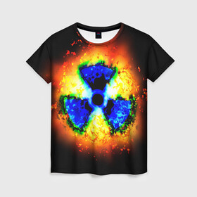 Женская футболка 3D с принтом S.T.A.L.K.E.R в Тюмени, 100% полиэфир ( синтетическое хлопкоподобное полотно) | прямой крой, круглый вырез горловины, длина до линии бедер | game | stalker | stalker 2 | глуховский | радиация | сталкер | сталкеры | чернобыль | ядерный взрыв