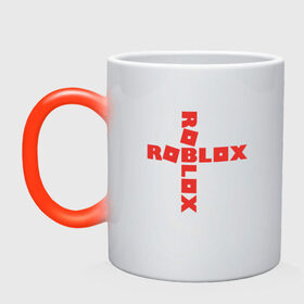 Кружка хамелеон с принтом ROBLOX в Тюмени, керамика | меняет цвет при нагревании, емкость 330 мл | roblox | roblox simulator. | код роблокс | роблокс | роблокс симулятор