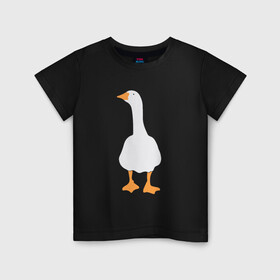 Детская футболка хлопок с принтом ЗЛОЙ ГУСЬ! в Тюмени, 100% хлопок | круглый вырез горловины, полуприлегающий силуэт, длина до линии бедер | goose | untitled goose | гусь | злой гусь