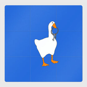 Магнитный плакат 3Х3 с принтом Untitled Goose Game в Тюмени, Полимерный материал с магнитным слоем | 9 деталей размером 9*9 см | epic store | ugg | untitled goose game | гусь | игра без названия | игра про гуся | неназванная игра про гуся