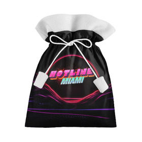 Подарочный 3D мешок с принтом Hotline miami(neon) в Тюмени, 100% полиэстер | Размер: 29*39 см | Тематика изображения на принте: 2d игры | game | hotline miam | neon | retrowave | в подарок | игра | надпись | неон | фанатам | хотлайн маями