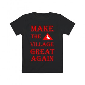 Детская футболка хлопок с принтом THE GREAT GOOSE в Тюмени, 100% хлопок | круглый вырез горловины, полуприлегающий силуэт, длина до линии бедер | Тематика изображения на принте: meme | untitled goose game | злой гусь | мем | птица