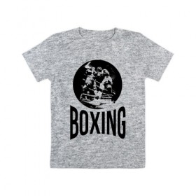 Детская футболка хлопок с принтом Boxing (двухсторонняя) в Тюмени, 100% хлопок | круглый вырез горловины, полуприлегающий силуэт, длина до линии бедер | boxer | boxing | fight | mma | бокс | боксер | тайский бокс