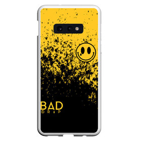 Чехол для Samsung S10E с принтом BAD DRIP в Тюмени, Силикон | Область печати: задняя сторона чехла, без боковых панелей | bad | baddrip | cloud | coil | drip | smoke | vape | wape | бак | вейп | вейпер | дрипка | дым | койл | культура | мод | облако | пар | хипстер