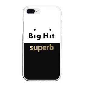 Чехол для iPhone 7Plus/8 Plus матовый с принтом Big Hit superb в Тюмени, Силикон | Область печати: задняя сторона чехла, без боковых панелей | big hit | bts | twice | txt