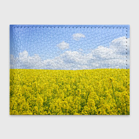 Обложка для студенческого билета с принтом Рапсовое поле в Тюмени, натуральная кожа | Размер: 11*8 см; Печать на всей внешней стороне | небо | облака | облако | поле | поля | посев | посевы | природа | природный | рапс | рапсовое | рапсовый | рапсом | туча | тучи | урожаи | урожай | цветами | цветок | цветы