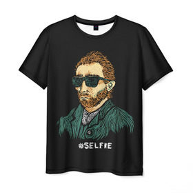 Мужская футболка 3D с принтом Ван Гог (Selfie) в Тюмени, 100% полиэфир | прямой крой, круглый вырез горловины, длина до линии бедер | memes | selfie | van gogh | vincent | ван гог | винсент | знаменитости | знаменитость | искусство | картина | картинки | мем | мемы | прикольные | селфи | художник