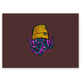 Поздравительная открытка с принтом Octopus(Lil Peep, GBC) в Тюмени, 100% бумага | плотность бумаги 280 г/м2, матовая, на обратной стороне линовка и место для марки
 | gbc | lil | peep | rap | rock | бордовый | желтый | зеленый | исполнитель | картинка | надпись на спине | осьминог | редактируемый дизайн | рок | рэп | рэпер | сочный цвет | фиолетовый