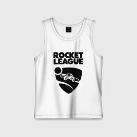 Детская майка хлопок с принтом ROCKET LEAGUE в Тюмени,  |  | racing. | rocket league | rocket league garage | rocket trade | гонки | рокет лига