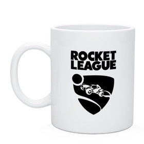 Кружка с принтом ROCKET LEAGUE в Тюмени, керамика | объем — 330 мл, диаметр — 80 мм. Принт наносится на бока кружки, можно сделать два разных изображения | racing. | rocket league | rocket league garage | rocket trade | гонки | рокет лига