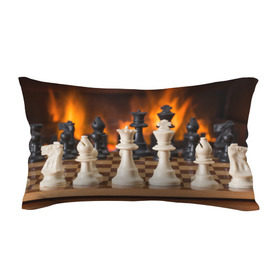 Подушка 3D антистресс с принтом Шахматы в Тюмени, наволочка — 100% полиэстер, наполнитель — вспененный полистирол | состоит из подушки и наволочки на молнии | дамка | доска | игра | игры | камин | конь | король | огне | огнём | огненное | огонь | пешка | пламя | слон | ферзь | фигурки | фигуры | шахматная | шахматы