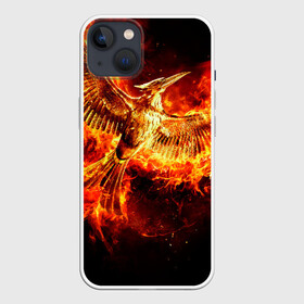 Чехол для iPhone 13 с принтом Феникс в огне в Тюмени,  |  | fire | flame | phoenix | крылья | огонь | перья | пламя | птица | феникс