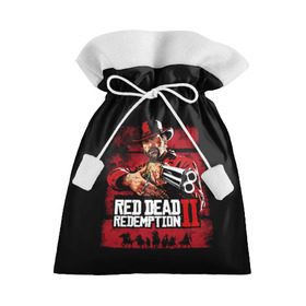 Подарочный 3D мешок с принтом Red Dead Redemption в Тюмени, 100% полиэстер | Размер: 29*39 см | Тематика изображения на принте: dead | gamer | john | marston | rdr | red | redemption | rockstar | shooter | western | вестерн | джон | марстон | шутер
