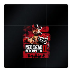 Магнитный плакат 3Х3 с принтом Red Dead Redemption в Тюмени, Полимерный материал с магнитным слоем | 9 деталей размером 9*9 см | dead | gamer | john | marston | rdr | red | redemption | rockstar | shooter | western | вестерн | джон | марстон | шутер