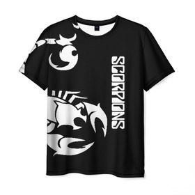 Мужская футболка 3D с принтом SCORPIONS в Тюмени, 100% полиэфир | прямой крой, круглый вырез горловины, длина до линии бедер | black | scorpions | клаус майне | маттиас ябс | микки ди | павел мончивода | рудольф шенкер | скорпион | скорпионс | чёрный