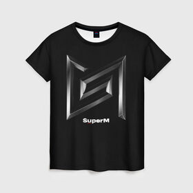 Женская футболка 3D с принтом SuperM в Тюмени, 100% полиэфир ( синтетическое хлопкоподобное полотно) | прямой крой, круглый вырез горловины, длина до линии бедер | Тематика изображения на принте: baekhyun | k pop | kai | lucas | mark | super m | superm | taemin | taeyong | ten | к поп | музыка | супер м | суперм