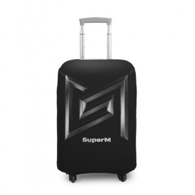 Чехол для чемодана 3D с принтом SuperM в Тюмени, 86% полиэфир, 14% спандекс | двустороннее нанесение принта, прорези для ручек и колес | baekhyun | k pop | kai | lucas | mark | super m | superm | taemin | taeyong | ten | к поп | музыка | супер м | суперм