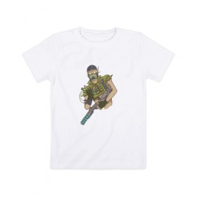 Детская футболка хлопок с принтом Apex Legends (Октейн) в Тюмени, 100% хлопок | круглый вырез горловины, полуприлегающий силуэт, длина до линии бедер | Тематика изображения на принте: 