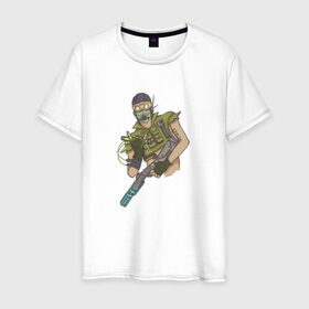 Мужская футболка хлопок с принтом Apex Legends (Октейн) в Тюмени, 100% хлопок | прямой крой, круглый вырез горловины, длина до линии бедер, слегка спущенное плечо. | 