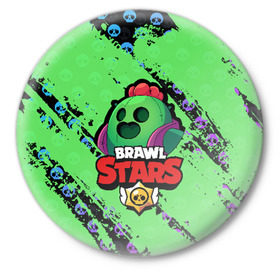 Значок с принтом Brawl Stars в Тюмени,  металл | круглая форма, металлическая застежка в виде булавки | brawl | brawl stars | crow | leon | stars | бравл | бравл старс | браво старс | игра | компьютерная | кров | леон | онлайн | старс