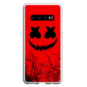 Чехол для Samsung Galaxy S10 с принтом MARSHMELLO HALLOWEEN в Тюмени, Силикон | Область печати: задняя сторона чехла, без боковых панелей | Тематика изображения на принте: america | dj | halloween | marshmello | marshmello halloween | usa | америка | маршмелло | маршмелло хеллоуин | хеллоуин | хэллоуин