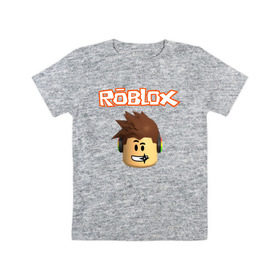 Детская футболка хлопок с принтом Roblox в Тюмени, 100% хлопок | круглый вырез горловины, полуприлегающий силуэт, длина до линии бедер | Тематика изображения на принте: roblox | roblox скачать | игра роблокс | коды роблокс | роблокс | роблокс играть | роблокс симулятор | скачать роблокс