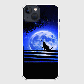 Чехол для iPhone 13 с принтом КОТИК в Тюмени,  |  | Тематика изображения на принте: star | stars | texture | вечер | вечерние иллюстрации | звезда | звезды | ночной пейзаж | ночные | ночь | природа | прогулки | текстуры